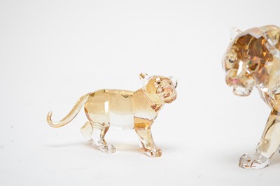 Lot 404 - A Swarovski Crystal Society crystal tiger figure; and others