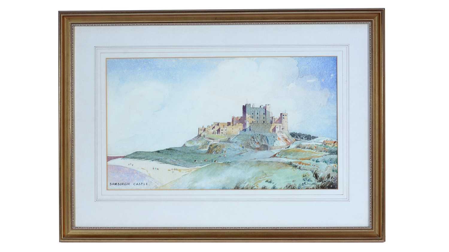 Lot 56 - J. Smith - Bamburgh Castle | watercolour