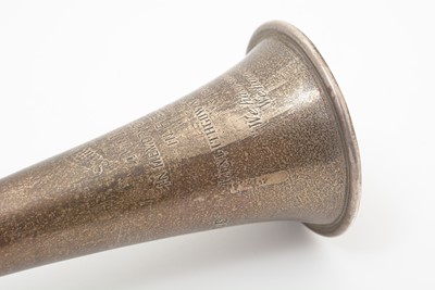 Lot 187 - A George V silver hunting horn.