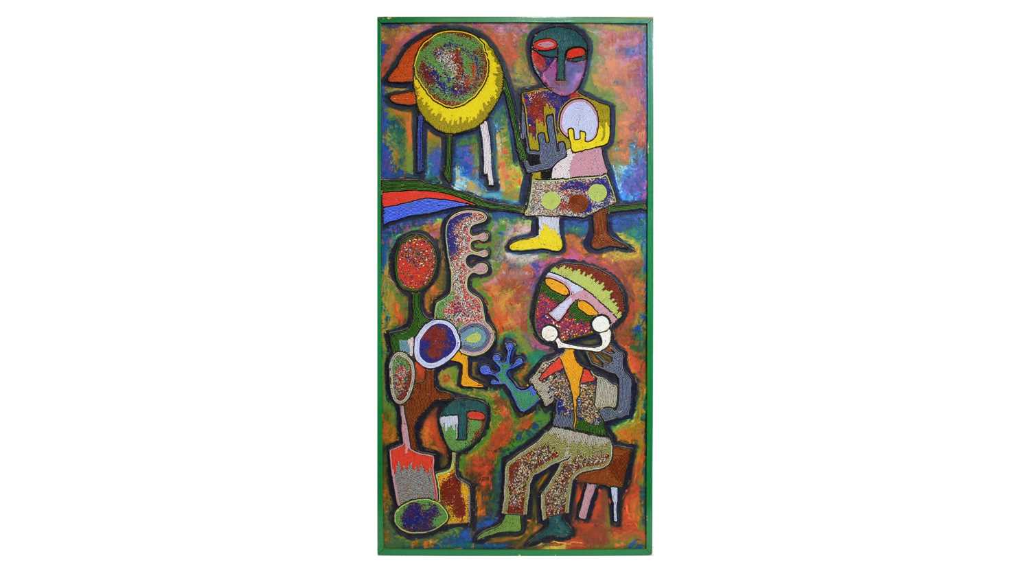 Lot 318 - Chief Jimoh Buraimoh - Untitled | oil and beads
