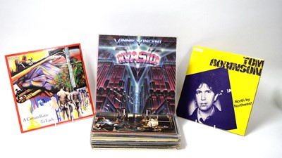 Lot 60 - A selection of mixed rock LPs.