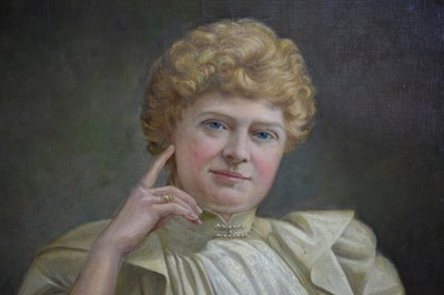 Lot 663 - Worthy Vizard - Portrait of Margaret Annie Knott | oil