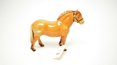 Lot 307 - A Beswick Norwegian Fjord ceramic horse.
