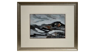 Lot 283 - Gwilyn Prichard RCA - Hill and Snow; Penmon, Anglessy | gouache