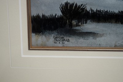 Lot 283 - Gwilyn Prichard RCA - Hill and Snow; Penmon, Anglessy | gouache