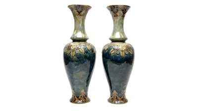 Lot 898 - Pair of Doulton vases