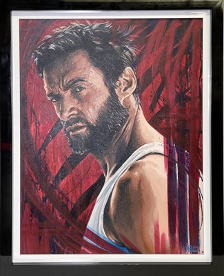 Lot 626A - Pete Humphreys - Hugh Jackman as Logan / Wolverine from X-Men | acrylic on canvas