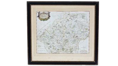 Lot 705 - Robert Morden - Map of Hertfordshire | hand coloured engraving