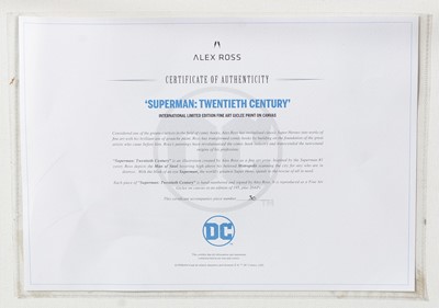 Lot 311 - After Alex Ross - Superman: Twentieth Century | limited-edition giclee print on canvas