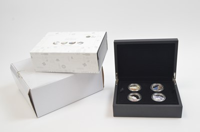 Lot 805 - Royal Mint United Kingdom: a Portrait of Britain 2016 £5 silver proof 4-coin collection.