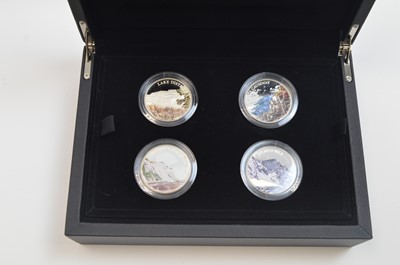 Lot 805 - Royal Mint United Kingdom: a Portrait of Britain 2016 £5 silver proof 4-coin collection.