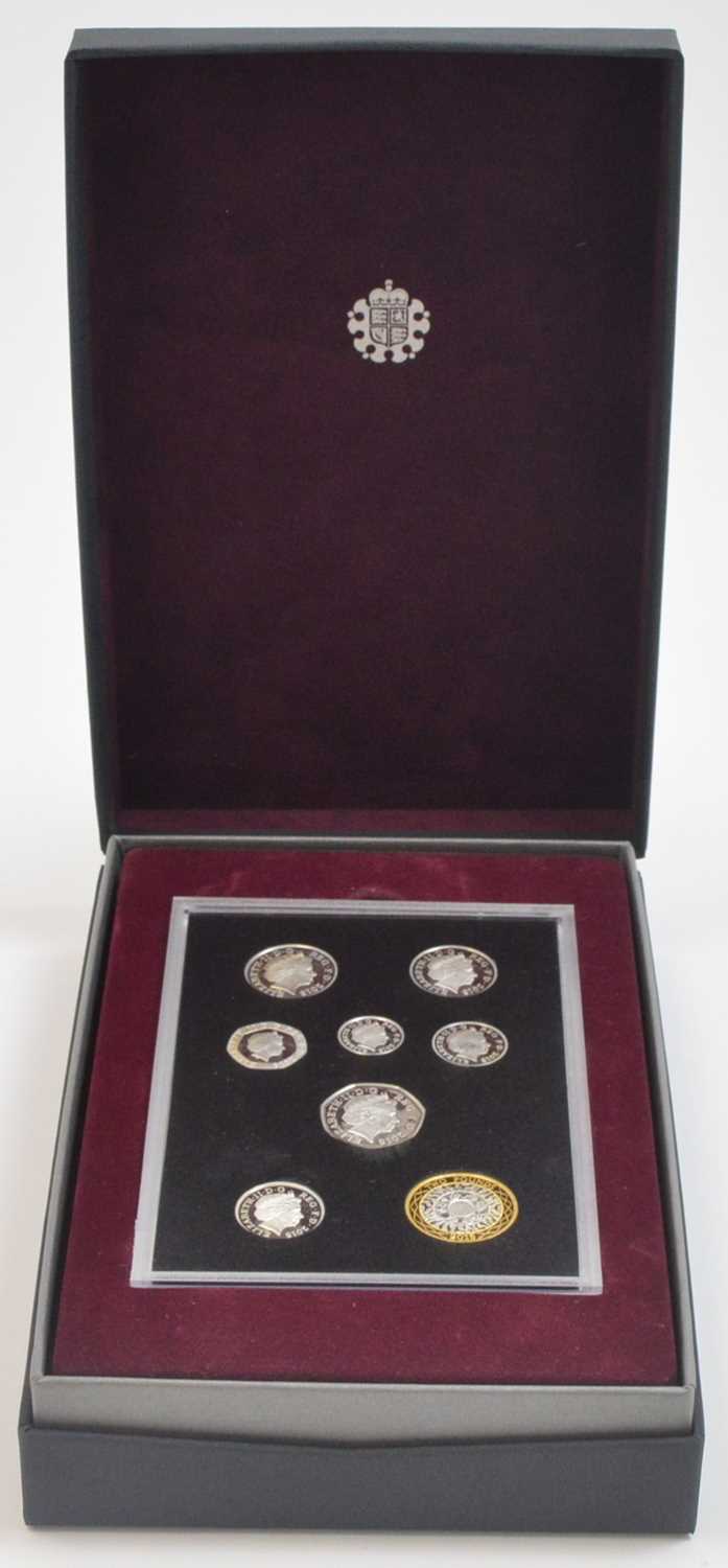 Lot 812 - Royal Mint United Kingdom: the 2015 silver proof coin set.