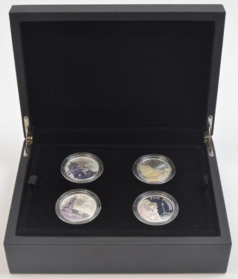 Lot 821 - Royal Mint United Kingdom: the 2014 Portrait of Britain £5 silver 4-coin set.