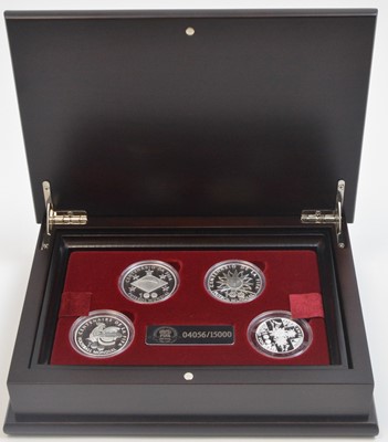 Lot 824 - FIFA 100 Years Anniversary silver 4-coin set.