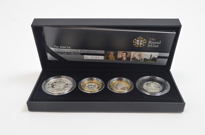 Lot 831 - Royal Mint United Kingdom: the 2009 silver proof Piedfort 4-coin collection set.