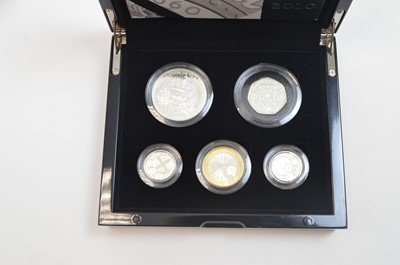Lot 832 - Royal Mint United Kingdom: the 2010 silver Piedfort 5-coin set.