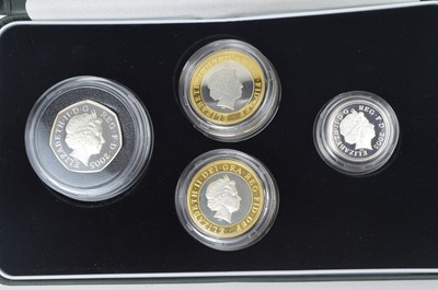 Lot 834 - Royal Mint United Kingdom: 2005 silver proof Piedfort 4-coin Collection