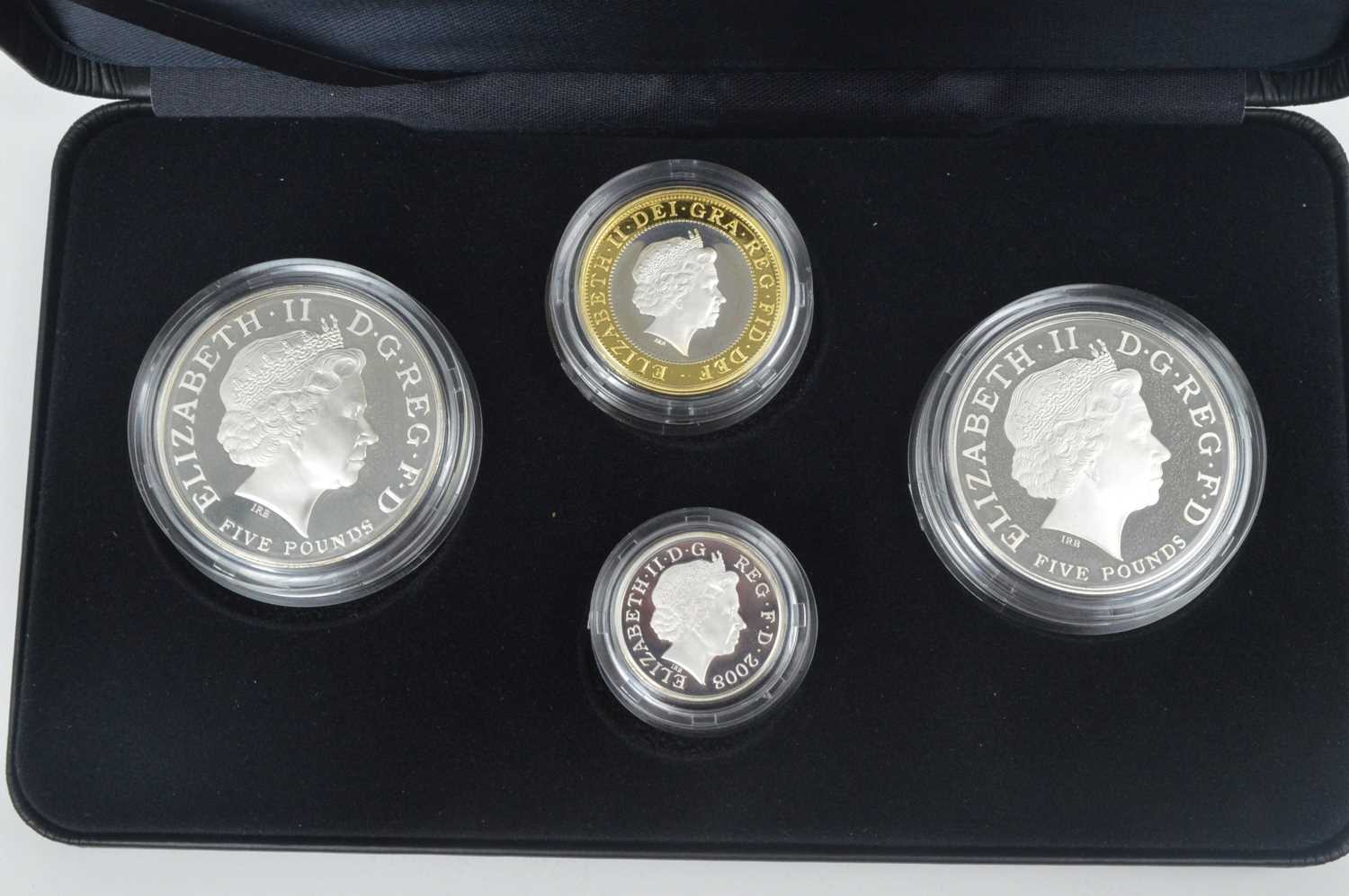Lot 835 - Royal Mint United Kingdom: 2008 silver proof Piedfort 4-coin Collection
