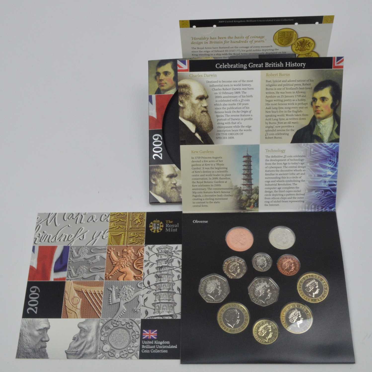 Lot 838 - Royal Mint United Kingdom: Uncirculated Coin Collection annual pack 2009