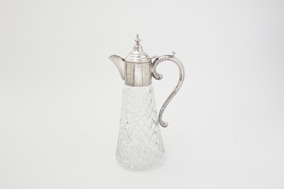 Lot 169 - An Elizabeth II silver-mounted cut glass claret jug.