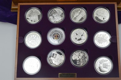 Lot 847 - Royal Mint United Kingdom: The Golden Jubilee Collection of twenty-four silver coins