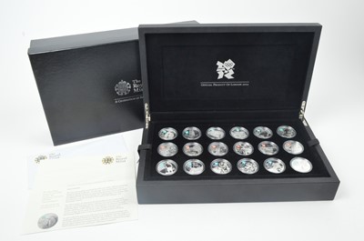Lot 852 - Royal Mint: A Celebration of Britain London 2012 Olympics £5 silver proof collection