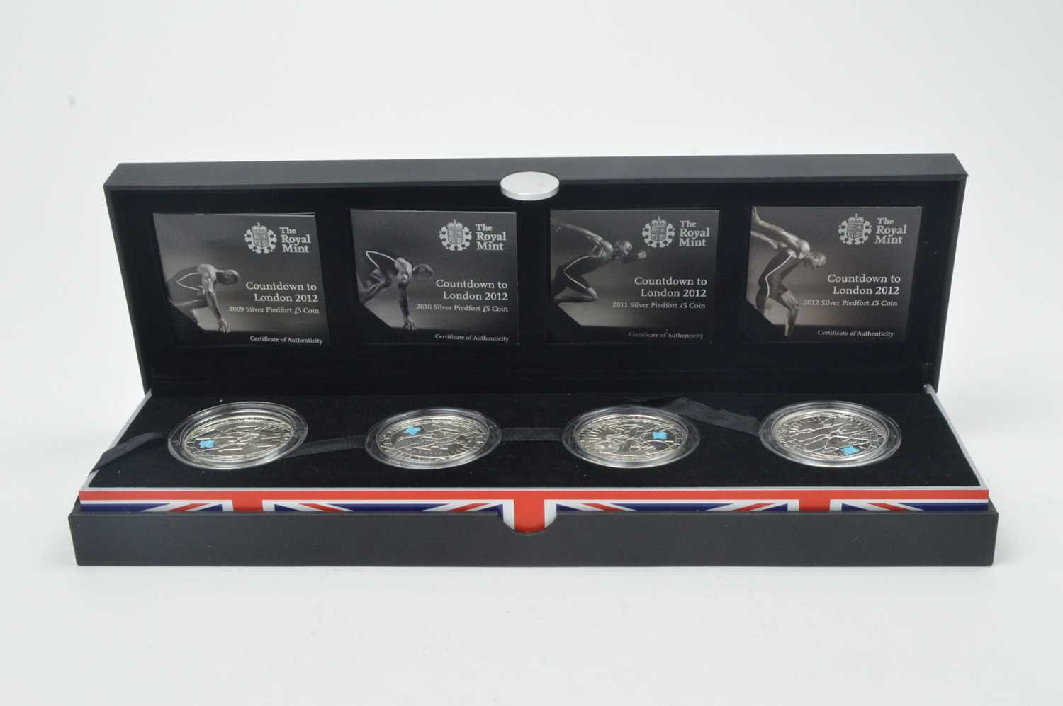 Lot 853 - Royal Mint United Kingdom: Countdown to London 2012 silver piedfort £5 four-coin set