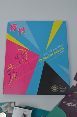 Lot 855 - Royal Mint United Kingdom: London 2012 Olympic 50p sports collection and other coins