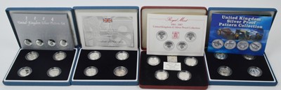 Lot 859 - Royal Mint United Kingdom: four £1 silver proof 4-coin sets