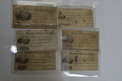 Lot 801 - A collection of 19th Century Stockton & Cleveland Bank notes and others.