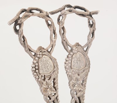 Lot 12 - A pair of Victorian silver grape scissors.