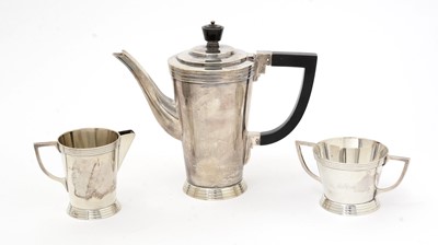 Lot 183 - A mid 19th Century silver three-piece coffee service.