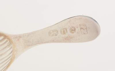 Lot 36 - A George III small silver caddy spoon.