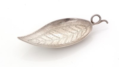 Lot 37 - A George III silver caddy spoon.