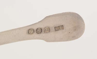 Lot 38 - A George III silver caddy spoon.