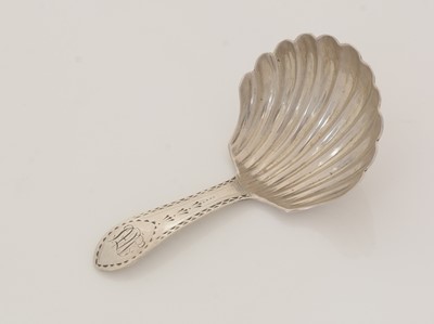 Lot 44 - A George III Irish silver caddy spoon.