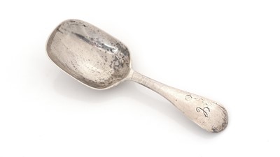 Lot 46 - A Victorian Scottish Provincial silver caddy spoon.