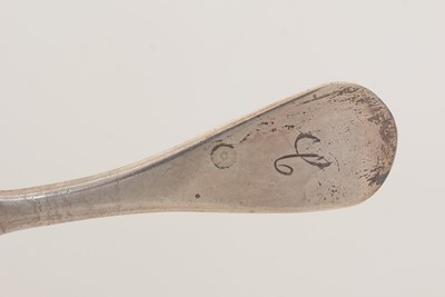 Lot 46 - A Victorian Scottish Provincial silver caddy spoon.