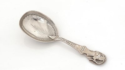 Lot 49 - A Victorian silver caddy spoon.