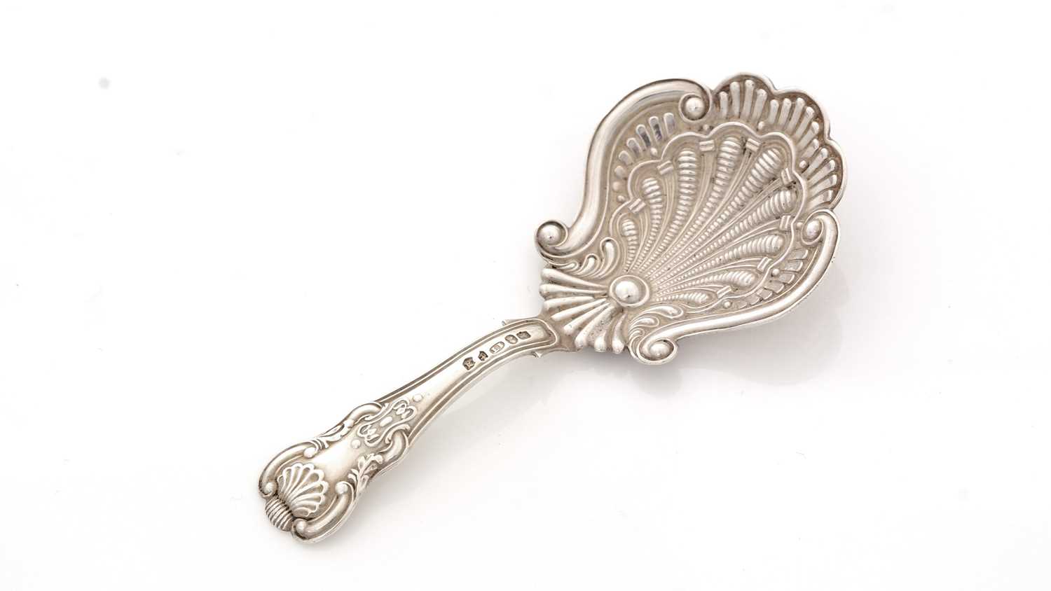 Lot 59 - A George IV silver caddy spoon.