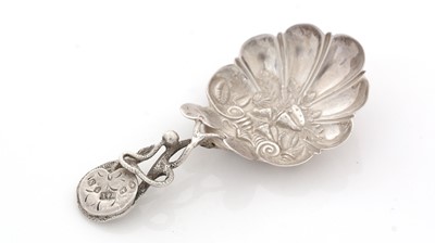 Lot 64 - A Victorian silver caddy spoon.