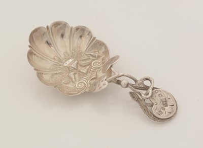 Lot 64 - A Victorian silver caddy spoon.