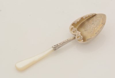 Lot 69 - A late Victorian parcel-gilt caddy spoon.