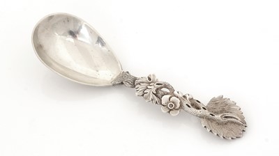 Lot 78 - A George IV/William IV silver Provincial caddy spoon.
