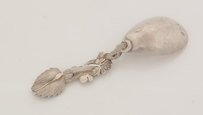 Lot 78 - A George IV/William IV silver Provincial caddy spoon.