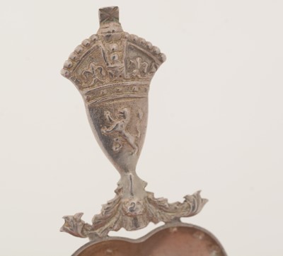 Lot 79 - A late Victorian silver Scottish Provincial caddy spoon.