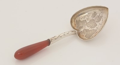 Lot 86 - A late Victorian silver caddy spoon.