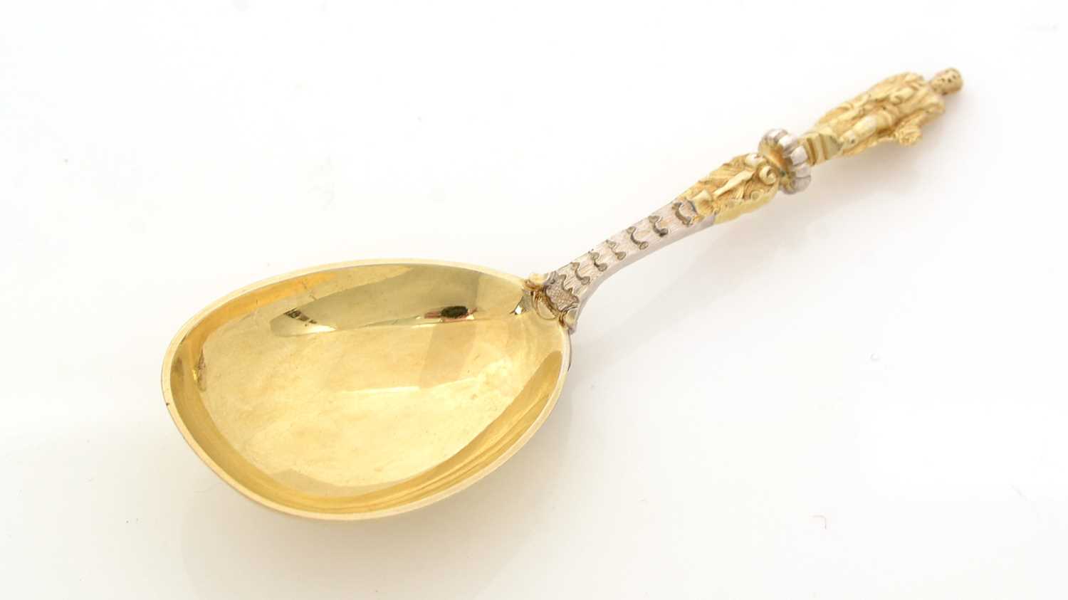 Lot 90 - A Victorian parcel-gilt caddy spoon.
