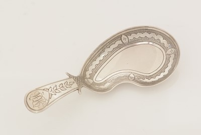 Lot 96 - A George III silver caddy spoon.