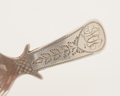 Lot 96 - A George III silver caddy spoon.
